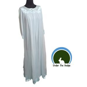 Vtg 60s Gossard Artemis Light Blue Peignoir Chiffon Robe Size Medium H2